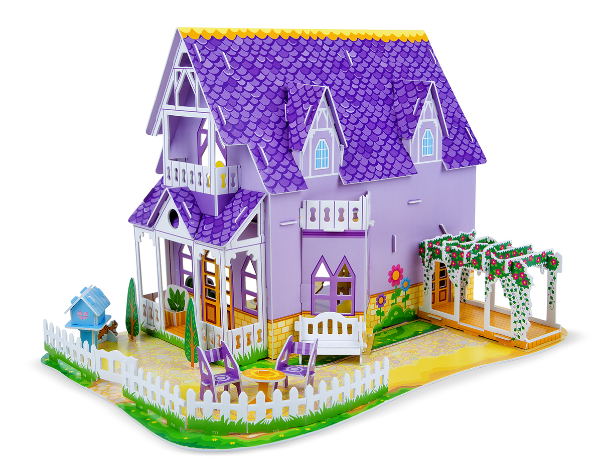 Пурпурный домик для куклы  